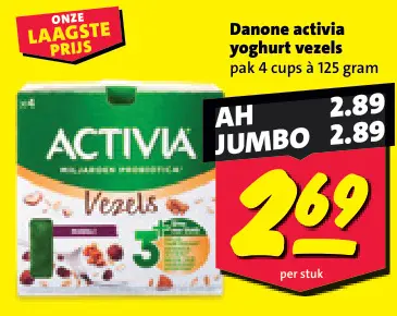 Aanbieding: Danone activia yoghurt vezels