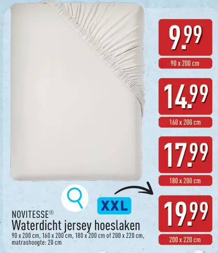 Promotie: Waterdicht jersey hoeslaken