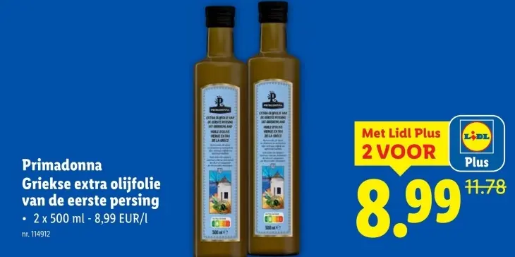 Promotie: Griekse extra olijfolie van de eerste persing