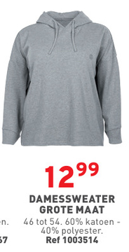 Aanbieding: DAMESSWEATER GROTE MAAT