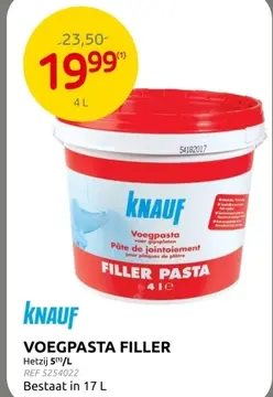 Aanbieding: Voegpasta filler