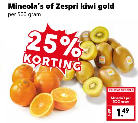 Aanbieding: Mineola's of Zespri kiwi gold