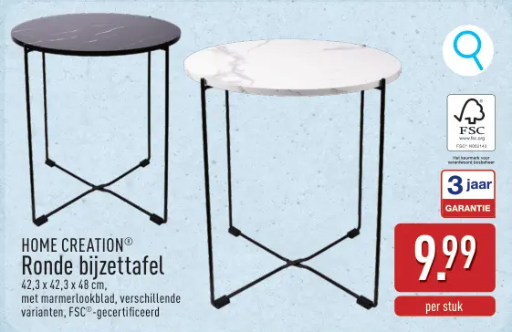 Promotie: Ronde bijzettafel