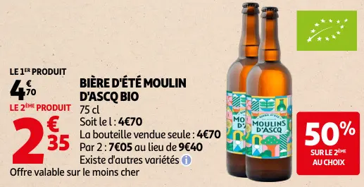 Promotie: Bière d'été bio
