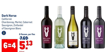 Aanbieding: Dark Horse Californië Chardonnay, Merlot, Cab