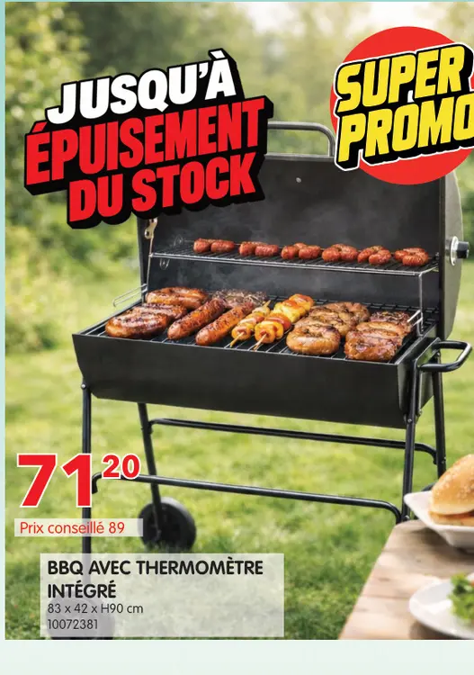 Offre: Bbq avec thermomètre intégré