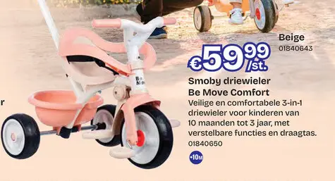 Aanbieding: Smoby driewieler Be Move Comfort