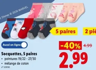 Offre: Socquettes