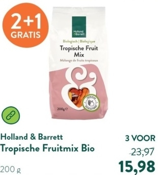 Aanbieding: Holland & Barrett Tropische Fruitmix Bio - 200g