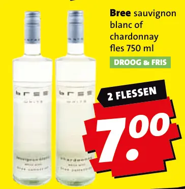 Aanbieding: Bree sauvignon blanc of chardonnay