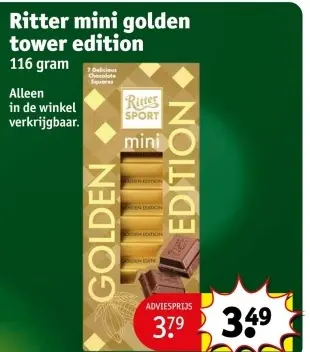 Aanbieding: Ritter mini golden tower edition