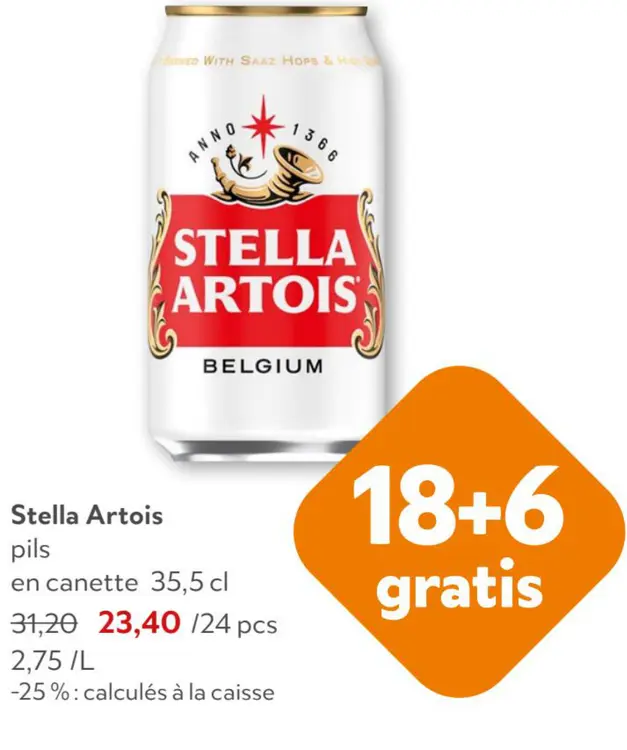 Offre: Stella Artois pils