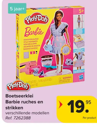 Aanbieding: Boetseerklei Barbie ruches en strikken