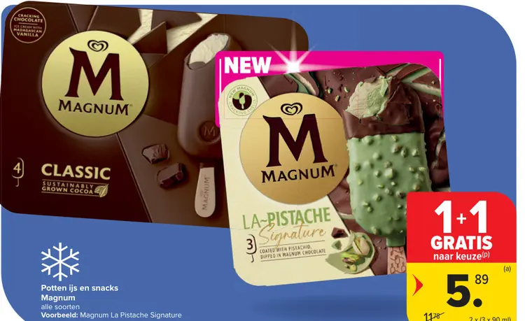 Promotie: Potten ijs en snacks