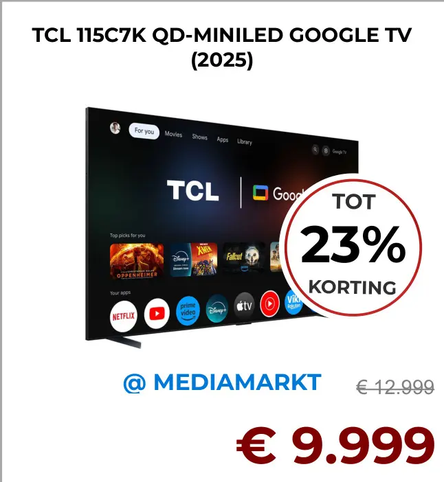 Aanbieding: 115c7k qd-miniled Google tv