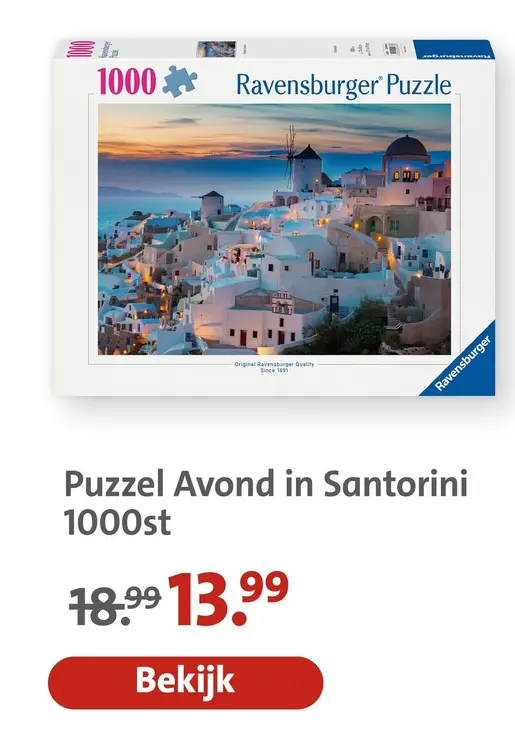 Aanbieding: Puzzel Avond in Santorini