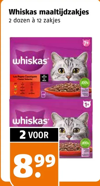 Aanbieding: Whiskas maaltijdzakjes