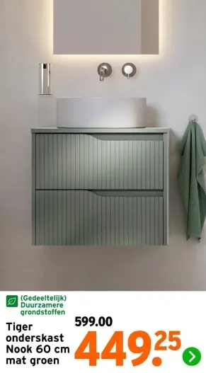Aanbieding: Onderkast Nook 60 cm mat groen
