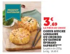 Offre: Coeur quiche lorraine ou chorizo ou saumon ep