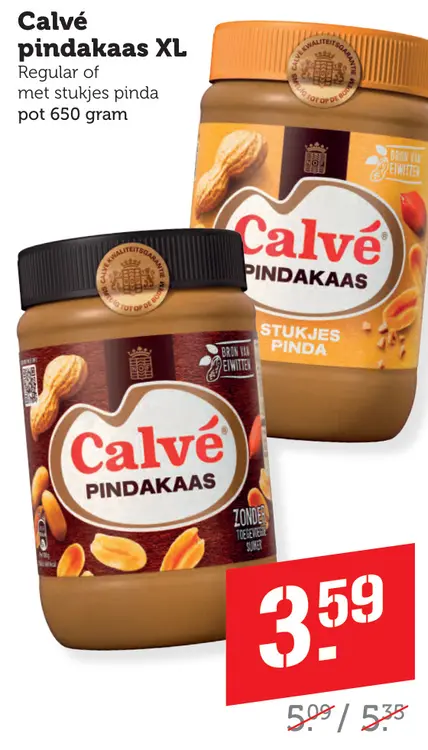 Aanbieding: Calvé pindakaas XL