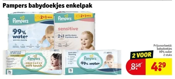 Aanbieding: Babydoekjes enkelpak