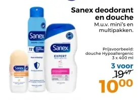 Aanbieding: Sanex deodorant en douche