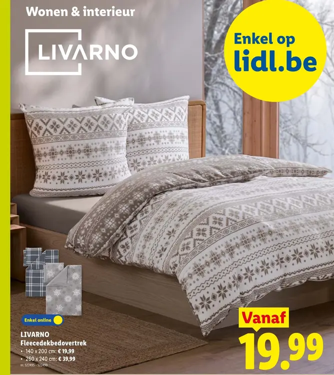 Promotie: LIVARNO Fleecedekbedovertrek