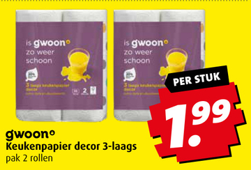 Aanbieding: gwoono Keukenpapier decor 3-laags