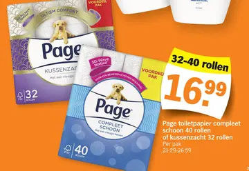 Offre: Page toiletpapier compleet schoon of kussenzacht