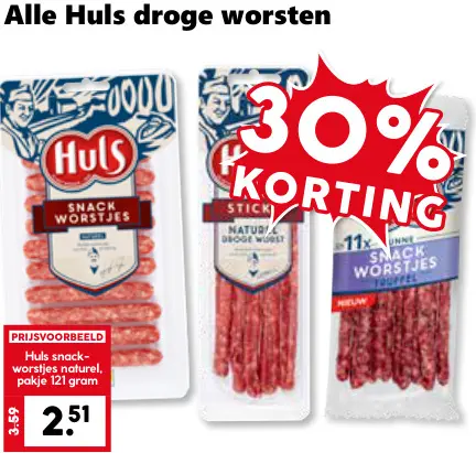 Aanbieding: Droge worsten
