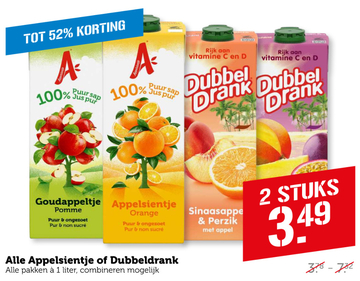 Aanbieding: Appelsientje of Dubbeldrank