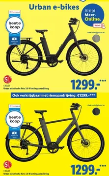 Aanbieding: Urban elektrische fiets 3.0 Y kettingaandrijving
