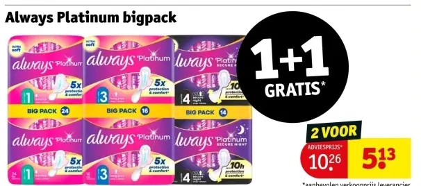 Aanbieding: Always Platinum bigpack