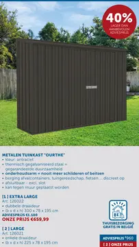 Aanbieding: METALEN TUINKAST "OURTHE"