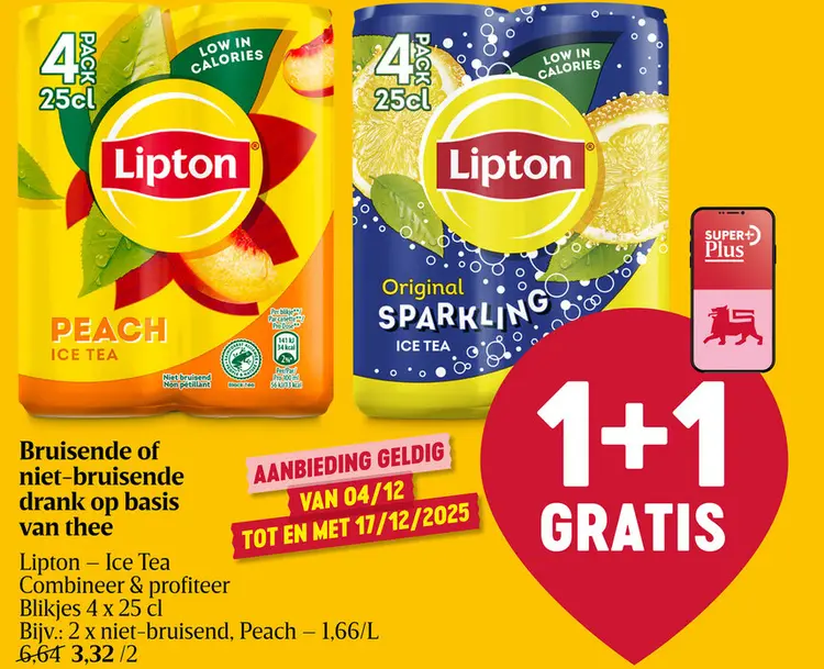 Promotie: Bruisende of niet-bruisende drank op basis van thee