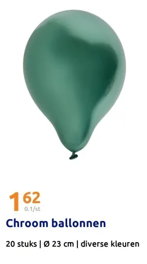 Aanbieding: Chroom ballonnen
