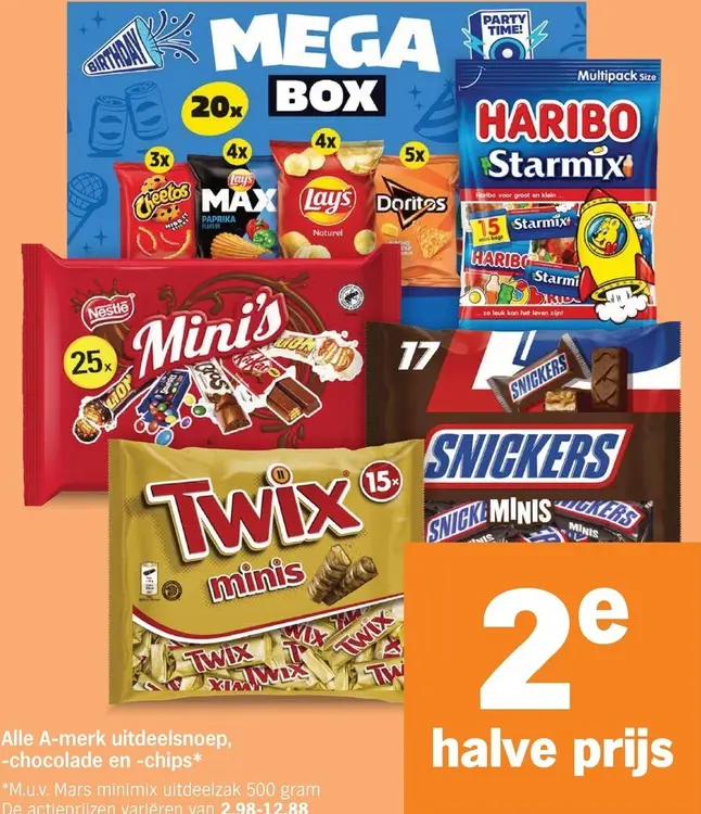 Aanbieding: Uitdeelsnoep, -chocolade en -chips