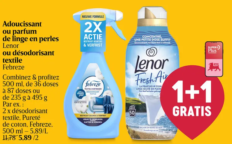 Offre: Adoucissant ou parfum de linge en perles