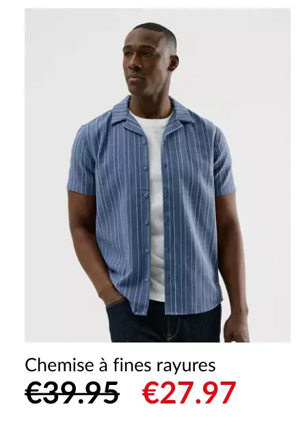 Offre: Chemise à fines rayures
