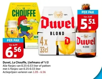 Aanbieding: Duvel, La Chouffe, Liefmans of 't IJ