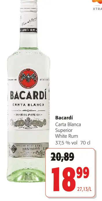 Promotie: Bacardí Carta Blanca Superior White Rum