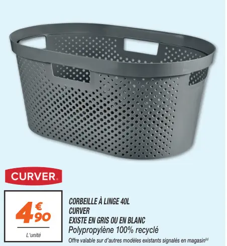Offre: Corbeille à linge 40l