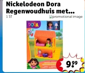 Aanbieding: Nickelodeon Dora Regenwoudhuis met Dora en Boots Figuren