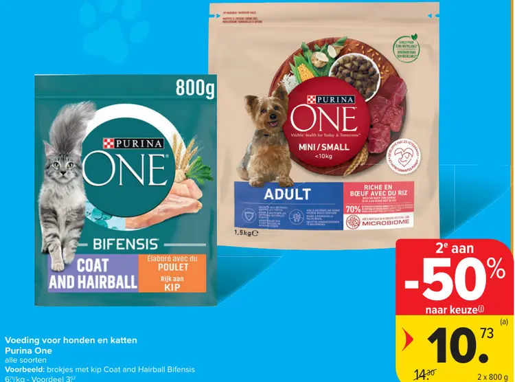 Promotie: Voeding voor honden en katten Purina One