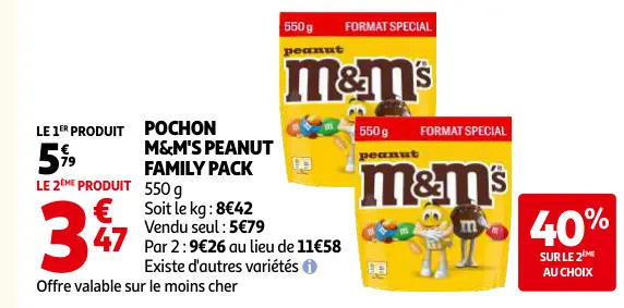 Promotie: Pochon M&M'S peanut family pack