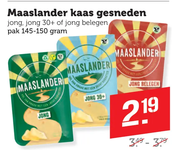 Aanbieding: Maaslander kaas gesneden