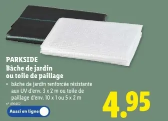 Offre: Bâche de jardin ou toile de paillage