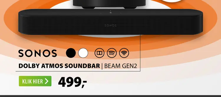 Aanbieding: Sonos BEAM Gen2 Zwart
