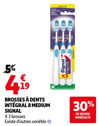 Promotie: Brosses à dents intégral 8 medium