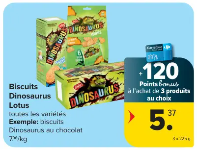 Offre: Biscuits Dinosaurus